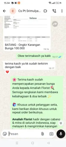 Testimonial Papan Bunga cipanjalu