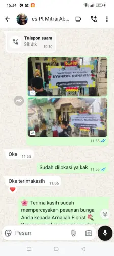 Testimonial Papan Bunga cipanjalu