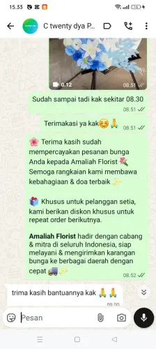Testimonial Standing Flower cipanjalu