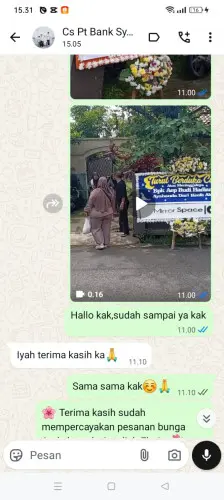 Testimonial Papan Bunga cipanjalu